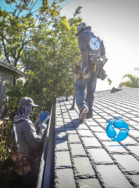 Rain gutter installation in Pacific Palisades CA