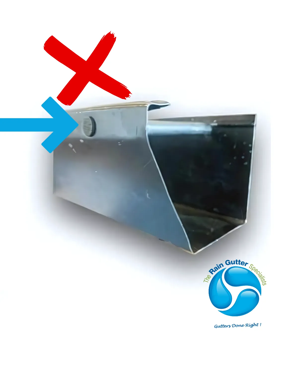 Improper gutter installation example causing drainage issues in Pacific Palisades